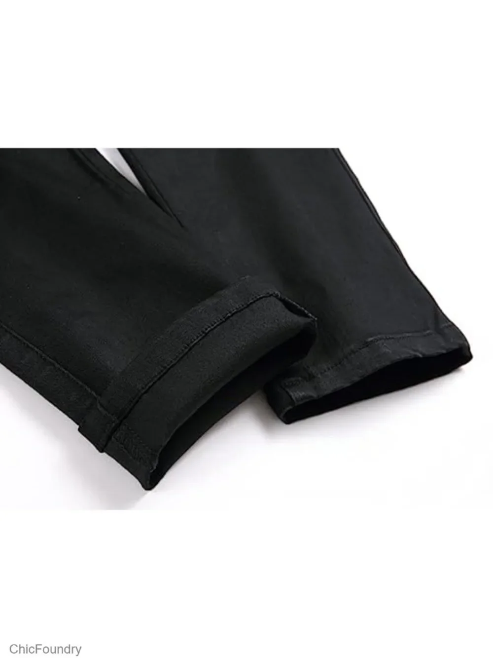 Men's Skinny Stretch Denim Jeans Slim Fit Casual Hiphop Pants
